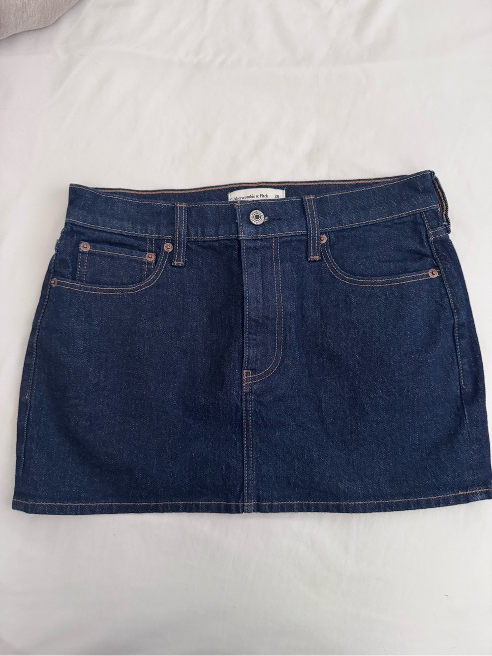 Abercrombie & Fitch Dark Blue Denim Mini Skirt